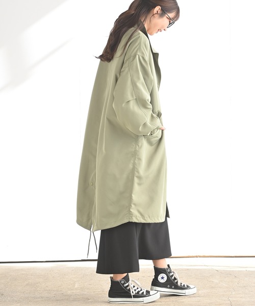 rps(アールピーエス)の「オーバースタンドモッズコート(モッズコート・レディース・ブラック/カーキ/グレイッシュベージュ・M)」の21枚目の写真