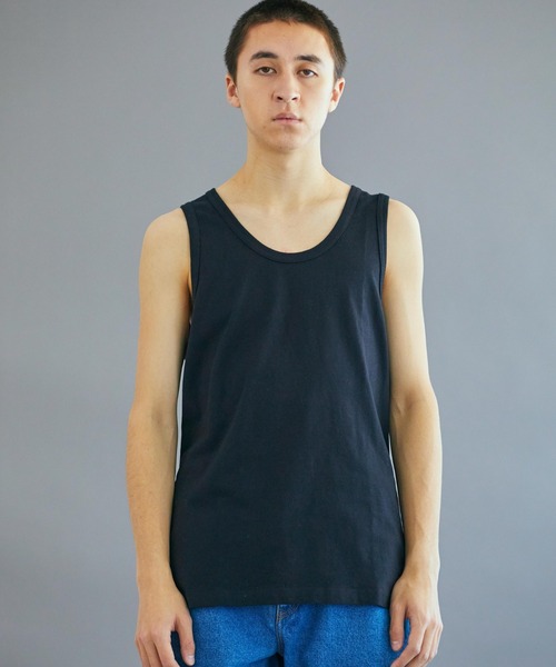 WEGO（ウィゴー）の「WEGO/スタンダードタンクトップ（タンクトップ・メンズ・オレンジ/グリーン/ホワイト/ブラック・MEDIUM/LARGE/SMALL）」の7枚目の写真