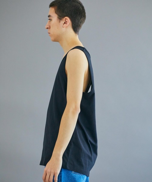 WEGO（ウィゴー）の「WEGO/スタンダードタンクトップ（タンクトップ・メンズ・オレンジ/グリーン/ホワイト/ブラック・MEDIUM/LARGE/SMALL）」の8枚目の写真