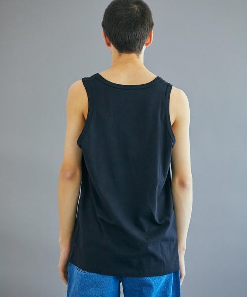 WEGO（ウィゴー）の「WEGO/スタンダードタンクトップ（タンクトップ・メンズ・オレンジ/グリーン/ホワイト/ブラック・MEDIUM/LARGE/SMALL）」の9枚目の写真