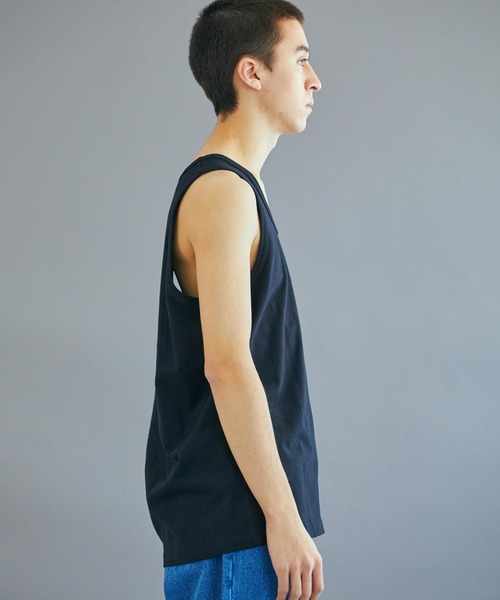 WEGO（ウィゴー）の「WEGO/スタンダードタンクトップ（タンクトップ・メンズ・オレンジ/グリーン/ホワイト/ブラック・MEDIUM/LARGE/SMALL）」の10枚目の写真