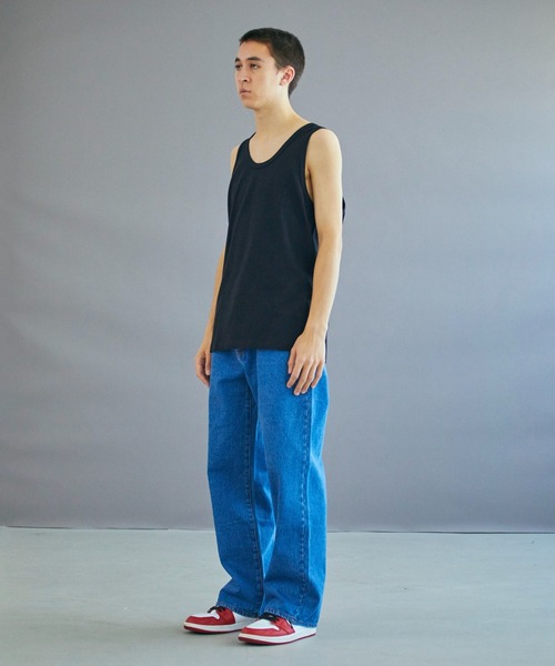 WEGO（ウィゴー）の「WEGO/スタンダードタンクトップ（タンクトップ・メンズ・オレンジ/グリーン/ホワイト/ブラック・MEDIUM/LARGE/SMALL）」の21枚目の写真