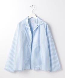＜ATHA＞ PIMA STRIPE BUTTONLESS SHIRT/シャツ