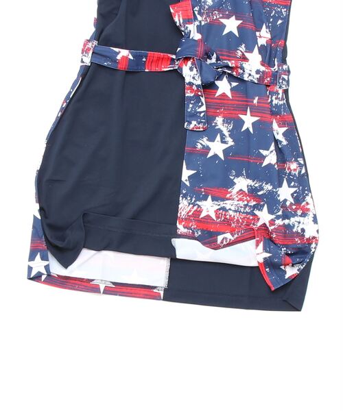 Loudmouth(ラウドマウス)の「LOUDMOUTH/ラウドマウス ゴルフウェア 吸汗速乾 UVカット 切替 ノースリーブワンピース(ワンピース・レディース・ホワイト×ブラック/ネイビー系/その他・L/S/M)」の9枚目の写真