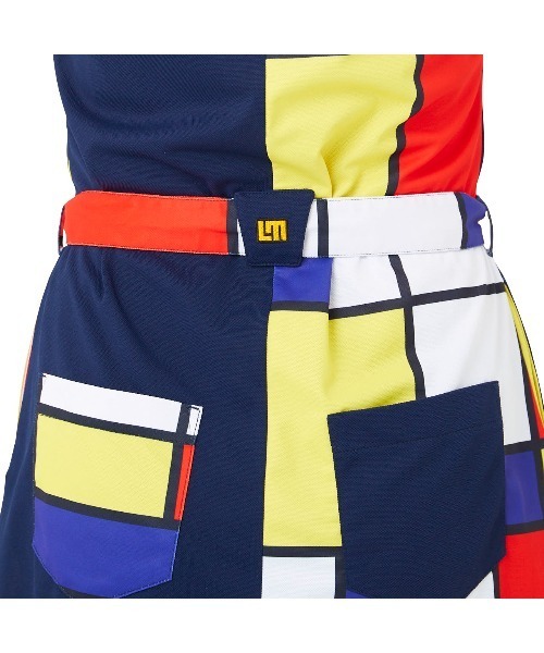 Loudmouth(ラウドマウス)の「LOUDMOUTH/ラウドマウス ゴルフウェア 吸汗速乾 UVカット 切替 ノースリーブワンピース(ワンピース・レディース・ホワイト×ブラック/ネイビー系/その他・L/S/M)」の4枚目の写真