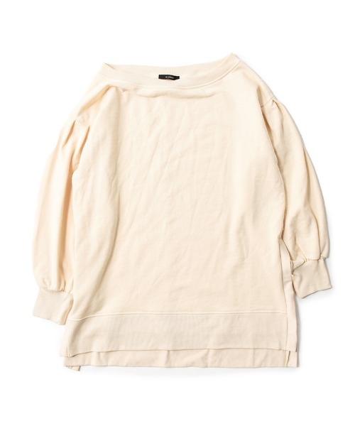 w closet(ダブルクローゼット)の「ワイドネックオーバースウェット(スウェット・レディース・ブルー/アイボリー/スモークピンク・FREE)」の15枚目の写真