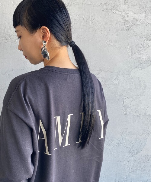 AMERICANA（アメリカーナ）の「【LaLa Begin 8・9月号掲載】[Americana×JEANS FACTORY/アメリカーナ×ジーンズファクトリー] 別注 ビッグシルエット バックプリントTシャツ（Tシャツ/カットソー・レディース・ホワイト/ピンク/ナチュラル/チャコール・ONE SIZE）」の3枚目の写真