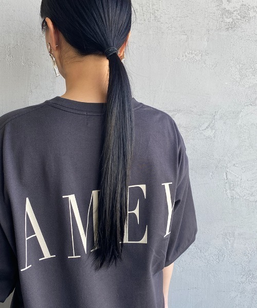 AMERICANA（アメリカーナ）の「【LaLa Begin 8・9月号掲載】[Americana×JEANS FACTORY/アメリカーナ×ジーンズファクトリー] 別注 ビッグシルエット バックプリントTシャツ（Tシャツ/カットソー・レディース・ホワイト/ピンク/ナチュラル/チャコール・ONE SIZE）」の8枚目の写真