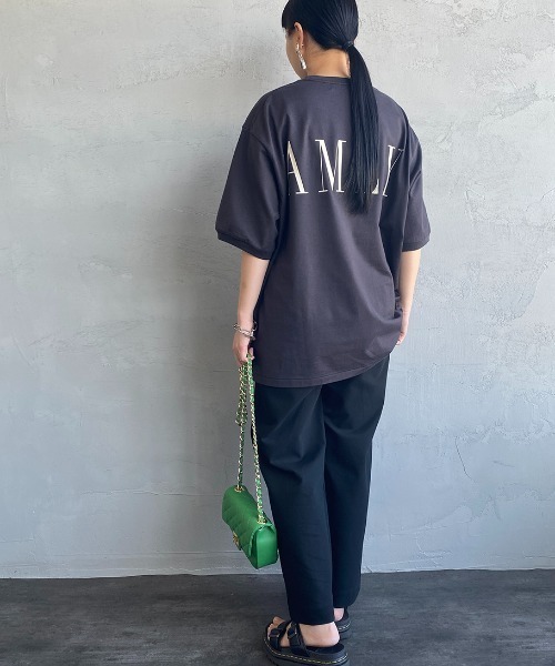 AMERICANA（アメリカーナ）の「【LaLa Begin 8・9月号掲載】[Americana×JEANS FACTORY/アメリカーナ×ジーンズファクトリー] 別注 ビッグシルエット バックプリントTシャツ（Tシャツ/カットソー・レディース・ホワイト/ピンク/ナチュラル/チャコール・ONE SIZE）」の5枚目の写真