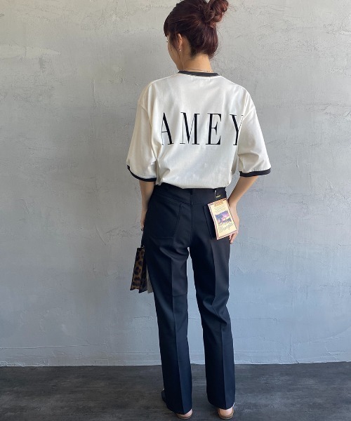 AMERICANA（アメリカーナ）の「【LaLa Begin 8・9月号掲載】[Americana×JEANS FACTORY/アメリカーナ×ジーンズファクトリー] 別注 ビッグシルエット バックプリントTシャツ（Tシャツ/カットソー・レディース・ホワイト/ピンク/ナチュラル/チャコール・ONE SIZE）」の20枚目の写真