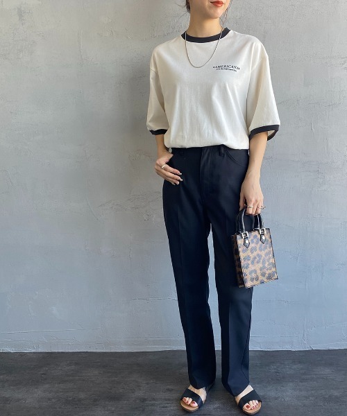 AMERICANA（アメリカーナ）の「【LaLa Begin 8・9月号掲載】[Americana×JEANS FACTORY/アメリカーナ×ジーンズファクトリー] 別注 ビッグシルエット バックプリントTシャツ（Tシャツ/カットソー・レディース・ホワイト/ピンク/ナチュラル/チャコール・ONE SIZE）」の17枚目の写真