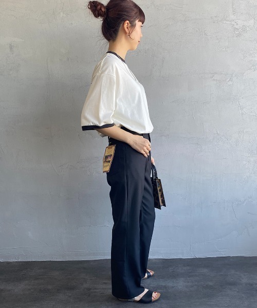 AMERICANA（アメリカーナ）の「【LaLa Begin 8・9月号掲載】[Americana×JEANS FACTORY/アメリカーナ×ジーンズファクトリー] 別注 ビッグシルエット バックプリントTシャツ（Tシャツ/カットソー・レディース・ホワイト/ピンク/ナチュラル/チャコール・ONE SIZE）」の18枚目の写真