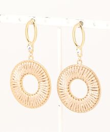 【glou】糸巻きリングのピアス