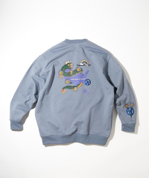 TOWNCRAFT(タウンクラフト)の「Towncraft PREP/タウンクラフトプレップ Mix Motif Crewneck Sweat /ミックスモチーフ クルーネック スウェット(スウェット・メンズ・ホワイト/ブラック/サックスブルー・MEDIUM/LARGE)」の3枚目の写真