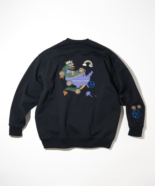 TOWNCRAFT(タウンクラフト)の「Towncraft PREP/タウンクラフトプレップ Mix Motif Crewneck Sweat /ミックスモチーフ クルーネック スウェット(スウェット・メンズ・ホワイト/ブラック/サックスブルー・MEDIUM/LARGE)」の9枚目の写真