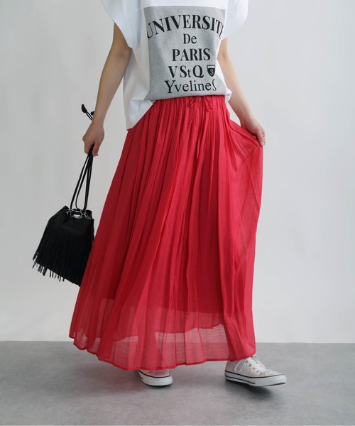 PICCIN（ピッチン）の「ボイルボリュームスカート（スカート・レディース・ブラック/ピンク/ブルー・M/L）」の3枚目の写真