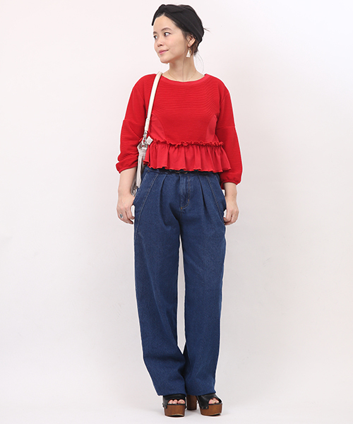 mystic（ミスティック）の「デコベルトデニムパンツ（デニムパンツ・レディース・ホワイト/ネイビー/ブルー・2/1）」の16枚目の写真