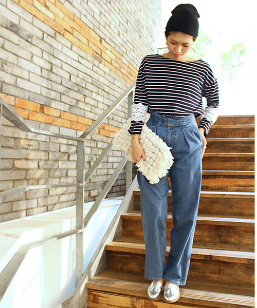 mystic（ミスティック）の「デコベルトデニムパンツ（デニムパンツ・レディース・ホワイト/ネイビー/ブルー・2/1）」の17枚目の写真