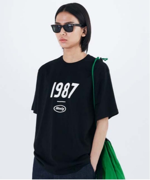 87mm(87mm)の「【87MM / Mmlg】19MG HF-T / パルチムエムエム Mmlg 19MG HF フロントロゴ Tシャツ(Tシャツ/カットソー・レディース・ナチュラル/ネイビー/チャコールグレー/スカイブルー/ホワイト/ブラック・SMALL/MEDIUM/LARGE/X-SMALL)」の3枚目の写真