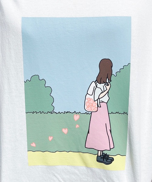 PairPair(ペアペア)の「絵合わせプリントTEE(ユニセックス)(Tシャツ/カットソー・メンズ・オフホワイト/モカ/ホワイト系その他/ブラウン系その他/ブルー系その他/ブルー系・フリー)」の12枚目の写真