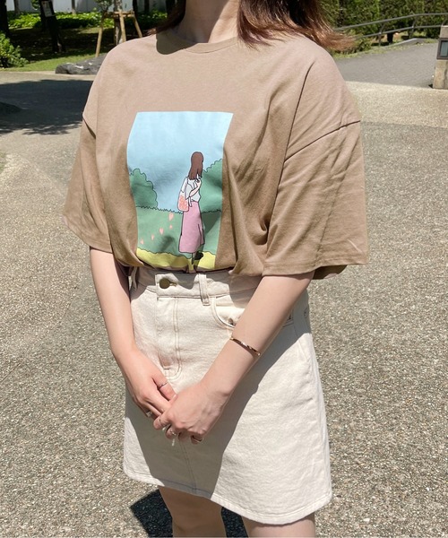 PairPair(ペアペア)の「絵合わせプリントTEE(ユニセックス)(Tシャツ/カットソー・メンズ・オフホワイト/モカ/ホワイト系その他/ブラウン系その他/ブルー系その他/ブルー系・フリー)」の19枚目の写真