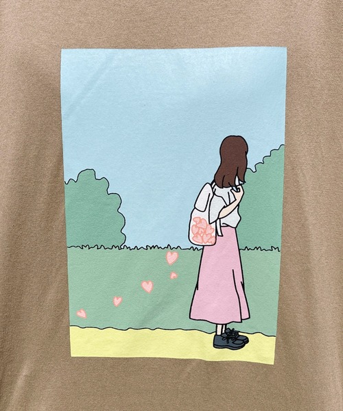 PairPair(ペアペア)の「絵合わせプリントTEE(ユニセックス)(Tシャツ/カットソー・メンズ・オフホワイト/モカ/ホワイト系その他/ブラウン系その他/ブルー系その他/ブルー系・フリー)」の22枚目の写真
