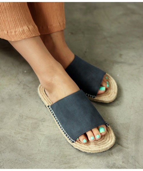 anap mimpi（アナップミンピ）の「ラウンドソールステッチジュートサンダル（サンダル・レディース・ブラック/ネイビー/ブラウン・LL/S/M/L）」の3枚目の写真