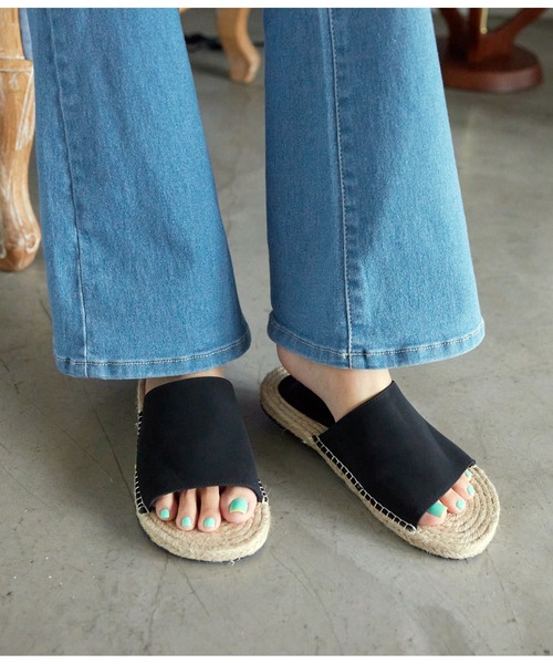 anap mimpi（アナップミンピ）の「ラウンドソールステッチジュートサンダル（サンダル・レディース・ブラック/ネイビー/ブラウン・LL/S/M/L）」の2枚目の写真