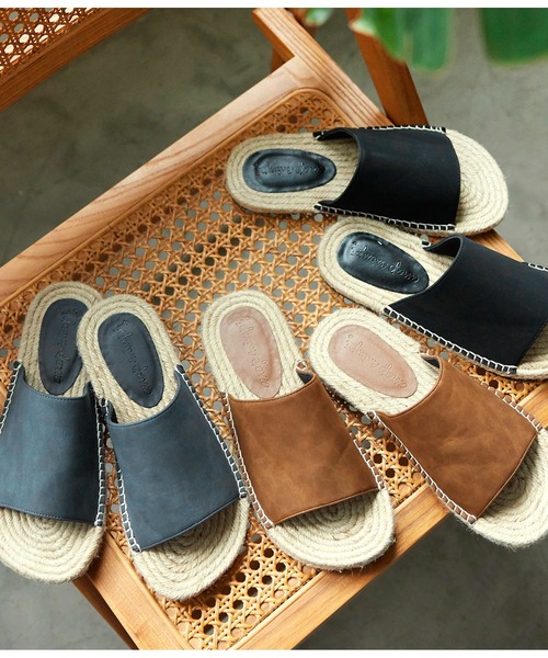 anap mimpi（アナップミンピ）の「ラウンドソールステッチジュートサンダル（サンダル・レディース・ブラック/ネイビー/ブラウン・LL/S/M/L）」の6枚目の写真