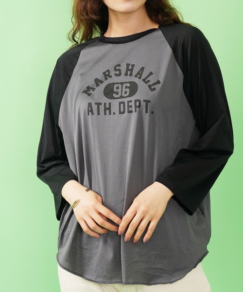 THE SHINZONE(ザ シンゾーン)の「SHEER RAGLAN TEE(Tシャツ/カットソー・レディース・ネイビー/ボルドー/ブラック・FREE)」の1枚目の写真