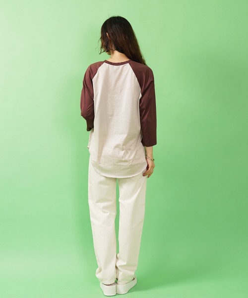 THE SHINZONE(ザ シンゾーン)の「SHEER RAGLAN TEE(Tシャツ/カットソー・レディース・ネイビー/ボルドー/ブラック・FREE)」の7枚目の写真