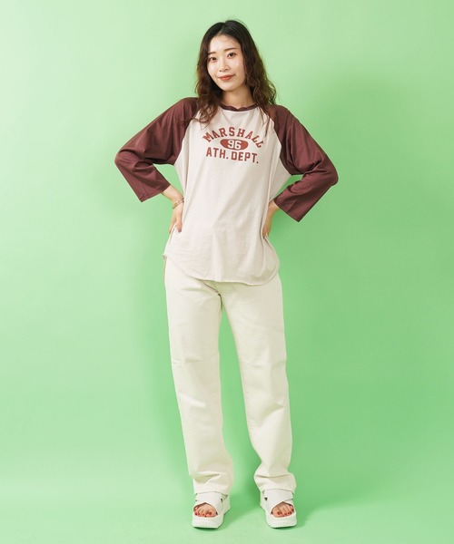 THE SHINZONE(ザ シンゾーン)の「SHEER RAGLAN TEE(Tシャツ/カットソー・レディース・ネイビー/ボルドー/ブラック・FREE)」の5枚目の写真