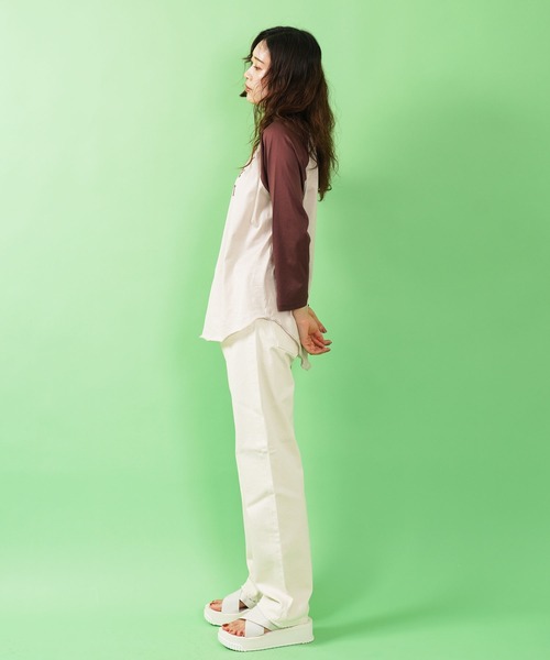 THE SHINZONE(ザ シンゾーン)の「SHEER RAGLAN TEE(Tシャツ/カットソー・レディース・ネイビー/ボルドー/ブラック・FREE)」の6枚目の写真