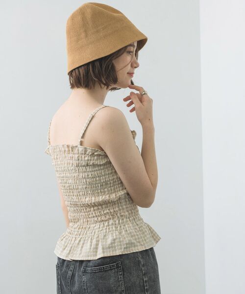 RETRO GIRL(レトロガール)の「チェックシャーリングキャミSET(シャツ/ブラウス・レディース・ブラック系その他2/ブラウン系その他2/ピンク系その他2・FREE)」の4枚目の写真