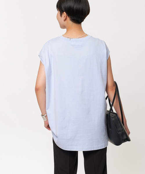 AMERICANA（アメリカーナ）の「・【AMERICANA/アメリカーナ】エンブロイダリーTシャツ（Tシャツ/カットソー・レディース・ホワイト/ブラック/カーキ/サックスブルー・FREE）」の22枚目の写真