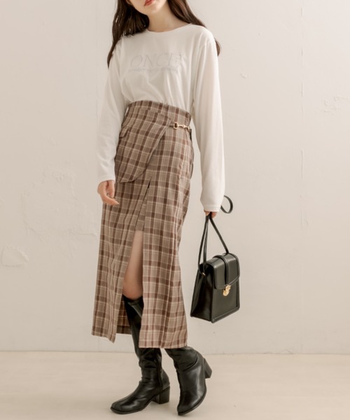 OLIVE des OLIVE（オリーブデオリーブ）の「スクエアトゥロングブーツ（ブーツ・レディース・ブラック/ダークブラウン・LARGE/SMALL/MEDIUM）」の18枚目の写真