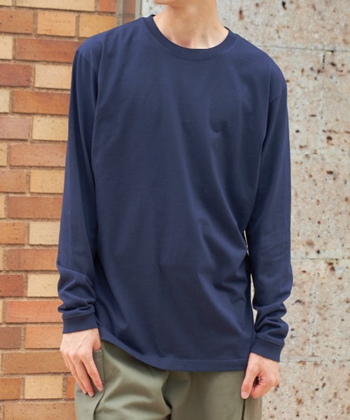 LIFEMAX(ライフマックス)の「【LIFEMAX】6.2オンスヘビーウエイトロングスリーブTシャツ(ポリジン加工)長袖無地ロンT ※MS1611(Tシャツ/カットソー・メンズ・ブラック/ネイビー/ホワイト・S/L/M/XL)」の1枚目の写真