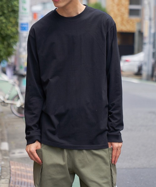 LIFEMAX(ライフマックス)の「【LIFEMAX】6.2オンスヘビーウエイトロングスリーブTシャツ(ポリジン加工)長袖無地ロンT ※MS1611(Tシャツ/カットソー・メンズ・ブラック/ネイビー/ホワイト・S/L/M/XL)」の3枚目の写真