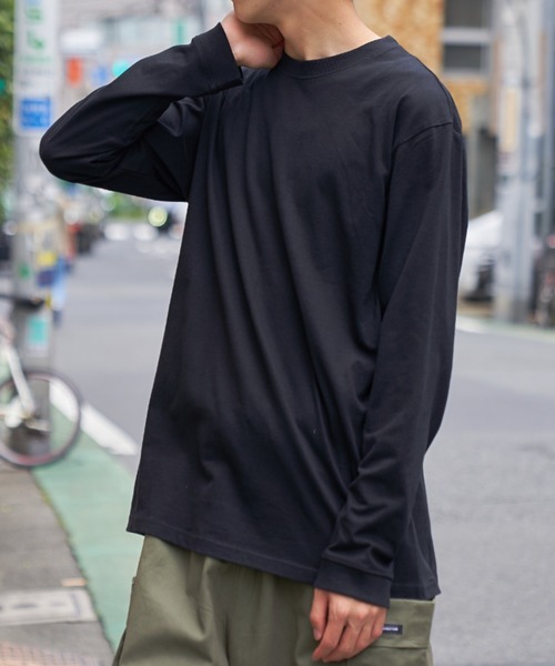 LIFEMAX(ライフマックス)の「【LIFEMAX】6.2オンスヘビーウエイトロングスリーブTシャツ(ポリジン加工)長袖無地ロンT ※MS1611(Tシャツ/カットソー・メンズ・ブラック/ネイビー/ホワイト・S/L/M/XL)」の4枚目の写真