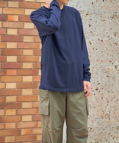 LIFEMAX(ライフマックス)の「【LIFEMAX】6.2オンスヘビーウエイトロングスリーブTシャツ(ポリジン加工)長袖無地ロンT ※MS1611(Tシャツ/カットソー・メンズ・ブラック/ネイビー/ホワイト・S/L/M/XL)」の7枚目の写真