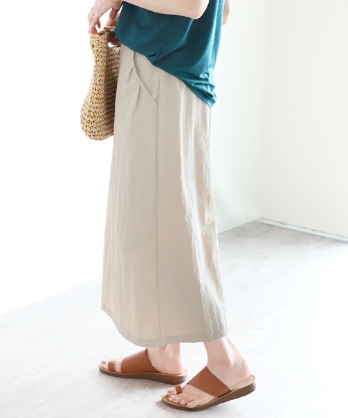 reca（レカ）の「シャカシャカロングスカート（スカート・レディース・ベージュ/ネイビー/クリーム・FREE）」の8枚目の写真