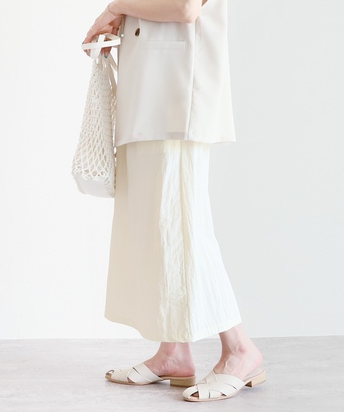 reca（レカ）の「シャカシャカロングスカート（スカート・レディース・ベージュ/ネイビー/クリーム・FREE）」の11枚目の写真