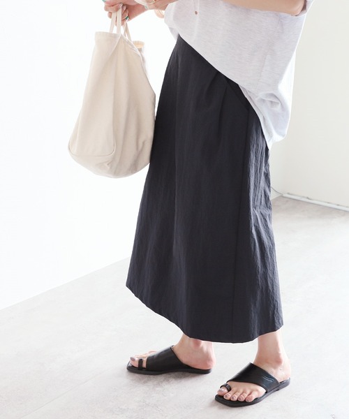 reca（レカ）の「シャカシャカロングスカート（スカート・レディース・ベージュ/ネイビー/クリーム・FREE）」の16枚目の写真