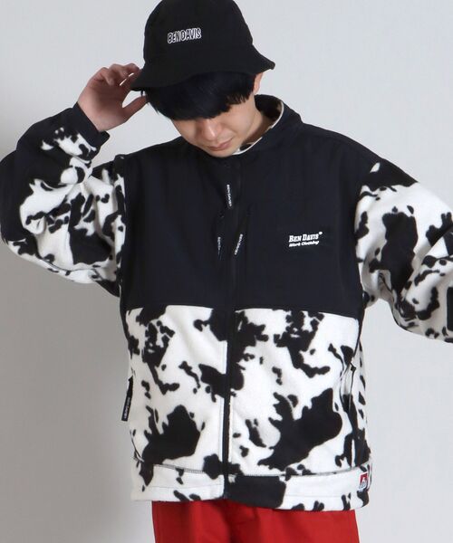BEN DAVIS/WHITE LABEL(ベンデイビス ホワイトラベル)の「【BEN DAVIS(ベンデイビス)】HEAVY FLEECE ZIP JACKET / フリース ナイロン 切替 ワンポイント刺繍 スタンドカラー ジップ ジャケット(その他アウター・メンズ・グレー/ターコイズブルー/イエロー/その他1・MEDIUM/LARGE/X-LARGE)」の4枚目の写真