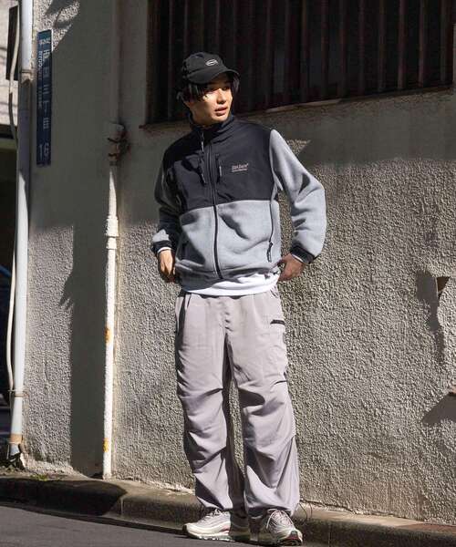 BEN DAVIS/WHITE LABEL(ベンデイビス ホワイトラベル)の「【BEN DAVIS(ベンデイビス)】HEAVY FLEECE ZIP JACKET / フリース ナイロン 切替 ワンポイント刺繍 スタンドカラー ジップ ジャケット(その他アウター・メンズ・グレー/ターコイズブルー/イエロー/その他1・MEDIUM/LARGE/X-LARGE)」の6枚目の写真