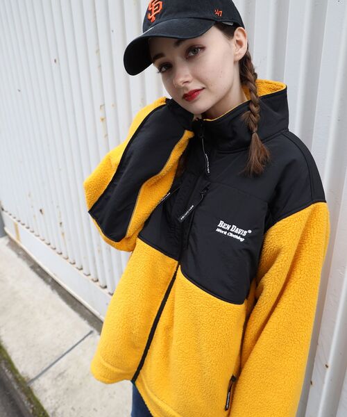 BEN DAVIS/WHITE LABEL(ベンデイビス ホワイトラベル)の「【BEN DAVIS(ベンデイビス)】HEAVY FLEECE ZIP JACKET / フリース ナイロン 切替 ワンポイント刺繍 スタンドカラー ジップ ジャケット(その他アウター・メンズ・グレー/ターコイズブルー/イエロー/その他1・MEDIUM/LARGE/X-LARGE)」の9枚目の写真