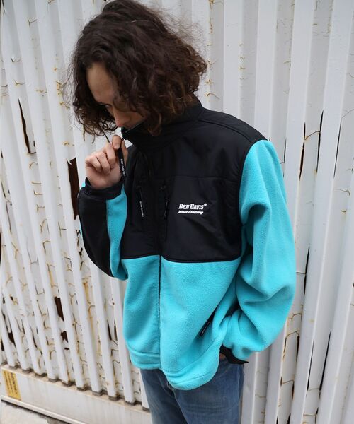 BEN DAVIS/WHITE LABEL(ベンデイビス ホワイトラベル)の「【BEN DAVIS(ベンデイビス)】HEAVY FLEECE ZIP JACKET / フリース ナイロン 切替 ワンポイント刺繍 スタンドカラー ジップ ジャケット(その他アウター・メンズ・グレー/ターコイズブルー/イエロー/その他1・MEDIUM/LARGE/X-LARGE)」の11枚目の写真