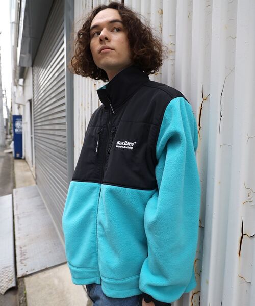 BEN DAVIS/WHITE LABEL(ベンデイビス ホワイトラベル)の「【BEN DAVIS(ベンデイビス)】HEAVY FLEECE ZIP JACKET / フリース ナイロン 切替 ワンポイント刺繍 スタンドカラー ジップ ジャケット(その他アウター・メンズ・グレー/ターコイズブルー/イエロー/その他1・MEDIUM/LARGE/X-LARGE)」の14枚目の写真