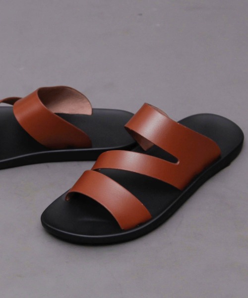 hardcover(ハードカバー)の「hardcover/neoレザーサンダル(サンダル・レディース・キャメル/ブラック/ブラウン・MEDIUM/SMALL)」の3枚目の写真