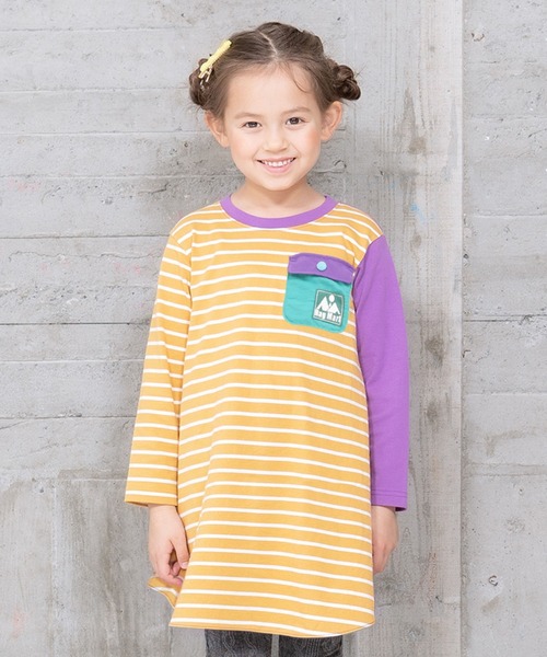 RAGMART（ラグマート）の「ナイロンポケットワンピース（ワンピース・キッズ・イエロー/グリーン・80ｃｍ/90cm/95cm）」の2枚目の写真